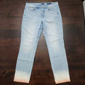 J. Jill Authentic Fit Slim Ankle Dip Dye Jeans Size 6